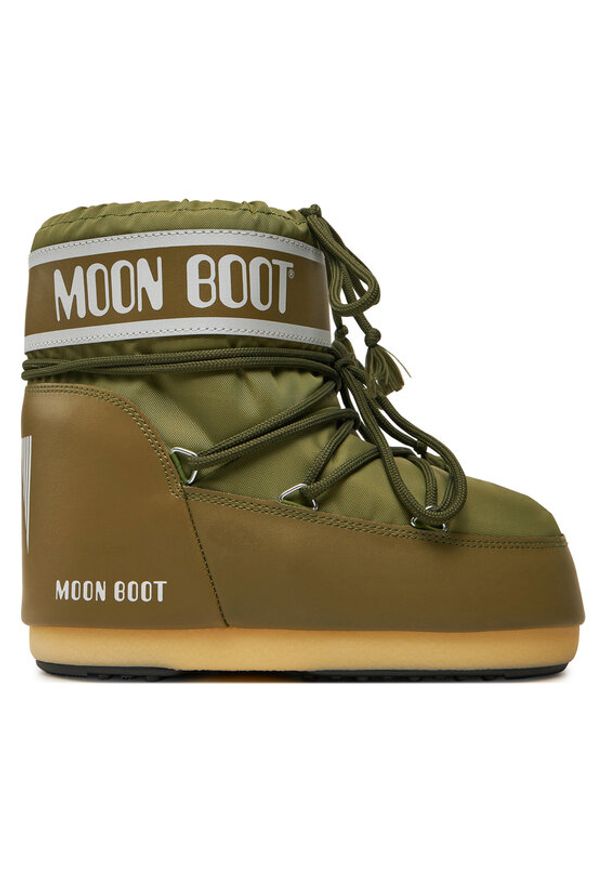 Moon Boot Śniegowce 80D1409340 Khaki. Kolor: brązowy. Materiał: skóra