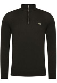 Lacoste Sweter AH1980 Czarny Classic Fit. Kolor: czarny. Materiał: bawełna