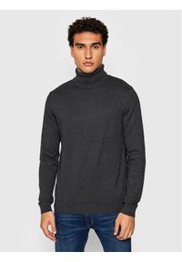 Selected Homme Golf Berg 16074684 Szary Regular Fit. Typ kołnierza: golf. Kolor: szary. Materiał: bawełna #1