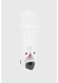 Cross Jeans Trampki damskie kolor biały. Nosek buta: okrągły. Zapięcie: sznurówki. Kolor: biały. Materiał: guma. Szerokość cholewki: normalna #4