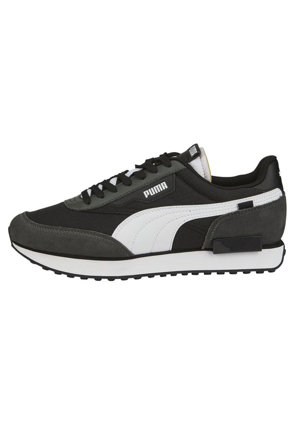 Buty do chodzenia męskie Puma Future Rider Play ON. Zapięcie: sznurówki. Kolor: wielokolorowy, szary, czarny, brązowy. Materiał: tkanina, materiał, skóra, syntetyk. Szerokość cholewki: normalna. Sport: turystyka piesza