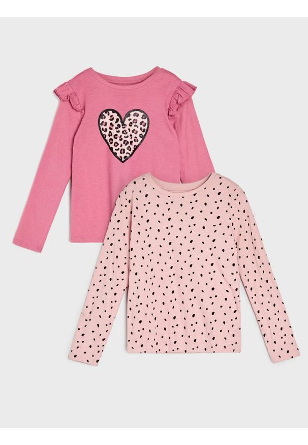 Sinsay - Koszulki z długimi rękawami 2 pack - wielobarwny. Długość rękawa: długi rękaw. Długość: długie