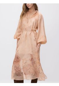 Reserved - Sukienka z lyocellem - wielobarwny. Materiał: tkanina #1