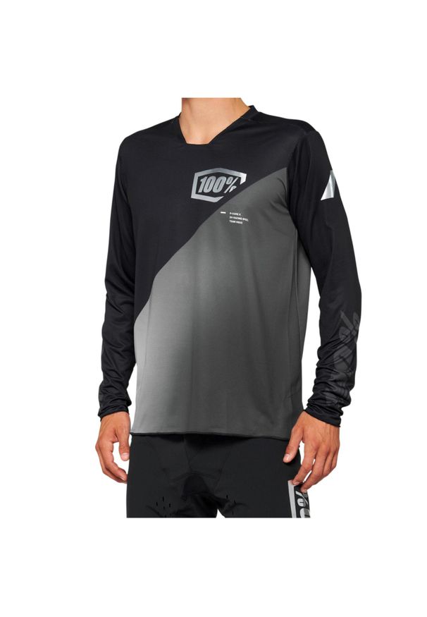 Dżersej z długim rękawem 100% r-core-x. Kolor: szary, czarny, wielokolorowy. Materiał: jersey. Długość rękawa: długi rękaw. Długość: długie. Sport: kolarstwo