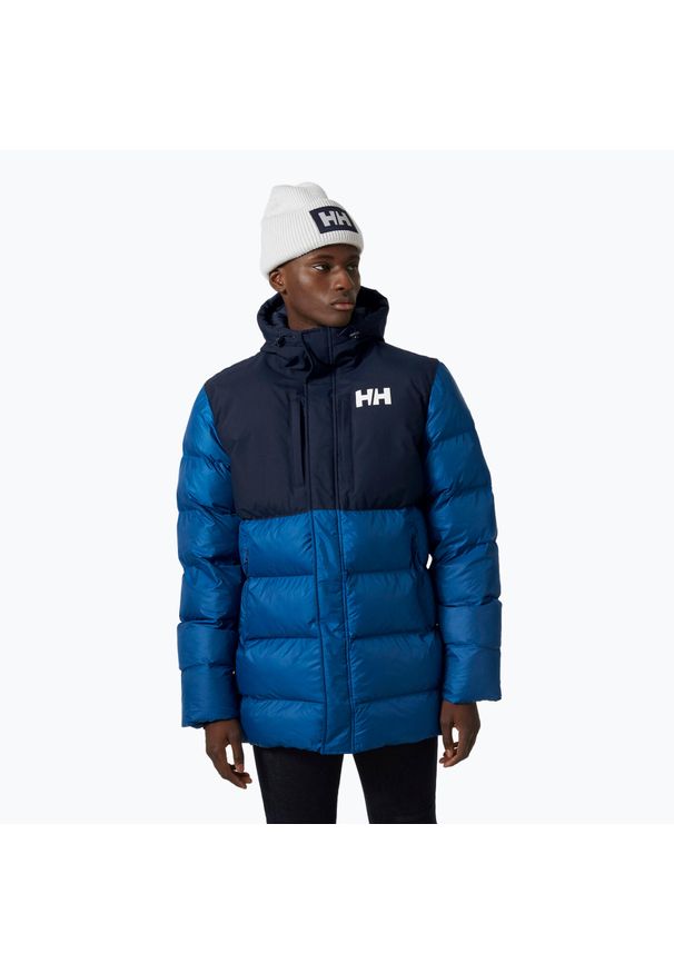 Kurtka męska Helly Hansen Active Puffy Long. Kolor: niebieski. Materiał: puch. Sport: turystyka piesza