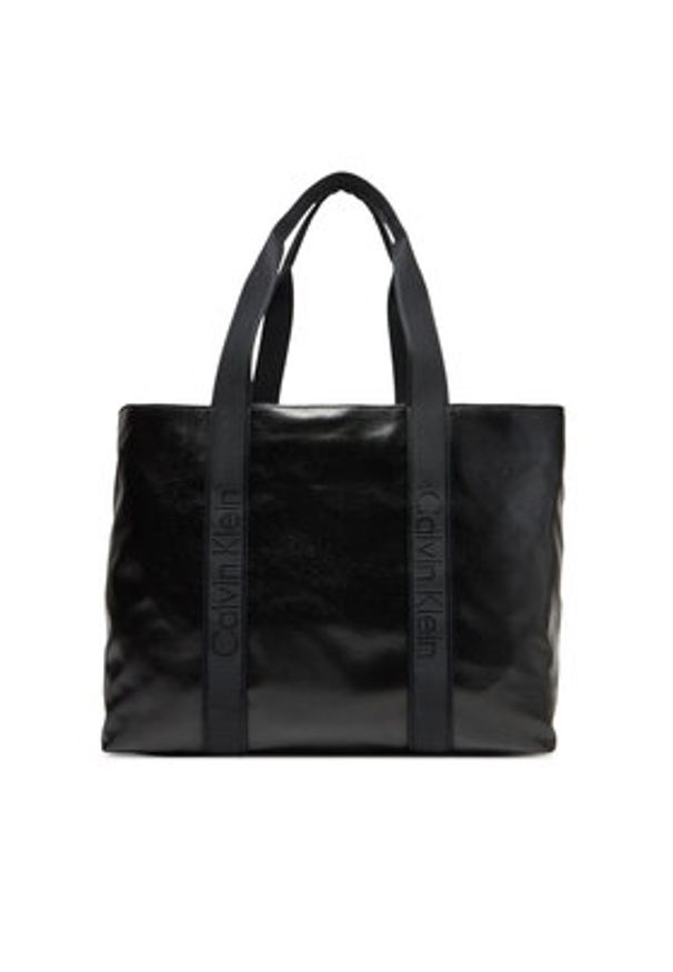 Calvin Klein Torebka Ultralight Water Repellent Tote LV04F3211G Czarny. Kolor: czarny