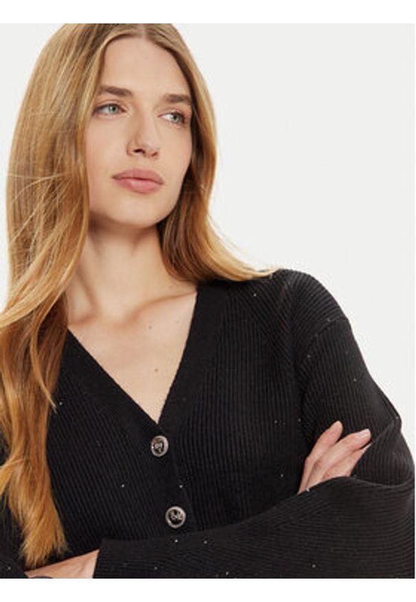 Rinascimento Kardigan CFM0011590003 Czarny Regular Fit. Kolor: czarny. Materiał: syntetyk