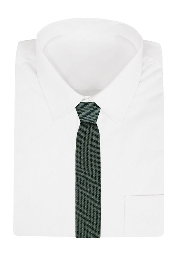 Krawat Męski - Angelo di Monti - Zielony, Regularny Wzór. Kolor: zielony. Materiał: tkanina. Styl: elegancki, wizytowy