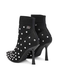 Karl Lagerfeld - KARL LAGERFELD Botki Pandara KL31367 Czarny. Kolor: czarny. Materiał: materiał #6