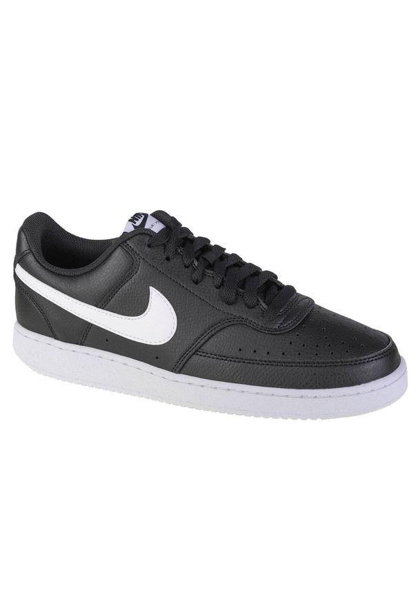 Tenisówki Nike Model Court Vision Lo Nn Kolor Czarny. Kolor: czarny. Materiał: syntetyk, tkanina, materiał. Model: Nike Court. Sport: turystyka piesza