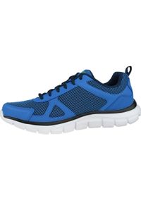 skechers - Buty treningowe męskie, Skechers Track-Bucolo. Kolor: niebieski. Materiał: tkanina, materiał, skóra, syntetyk