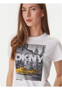 DKNY T-Shirt DJ6T1748 Biały Regular Fit. Kolor: biały. Materiał: bawełna #2