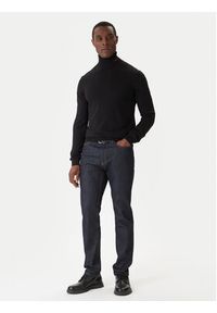 Hugo Golf San Thomas-M 50474174 Czarny Slim Fit. Typ kołnierza: golf. Kolor: czarny. Materiał: wełna
