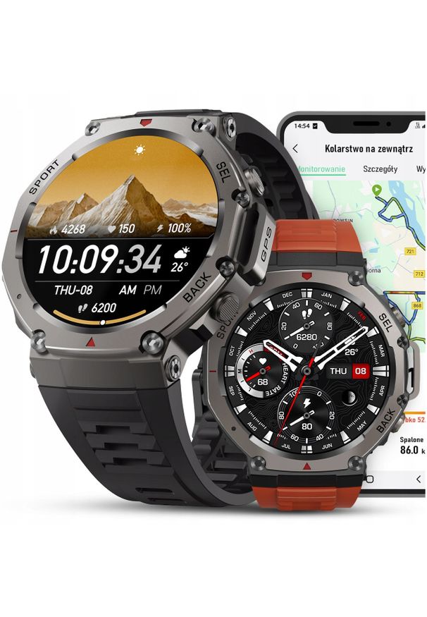 JG Smart - ZEGAREK SMARTWATCH MĘSKI WODOODPORNY ROZMOWY MENU PL SPORT GPS SMART WATCH. Rodzaj zegarka: smartwatch. Styl: sportowy