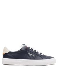 Pepe Jeans Sneakersy Kenton Flag M PMS30906 Granatowy. Kolor: niebieski. Materiał: skóra