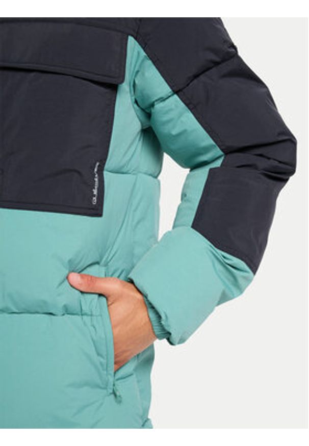 Quiksilver Kurtka zimowa Stay Puff EQYJK04179 Turkusowy Regular Fit. Kolor: turkusowy. Materiał: syntetyk. Sezon: zima