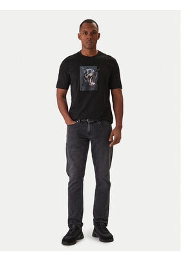 BOSS T-Shirt Dobermann 50558965 Czarny Regular Fit. Kolor: czarny. Materiał: bawełna
