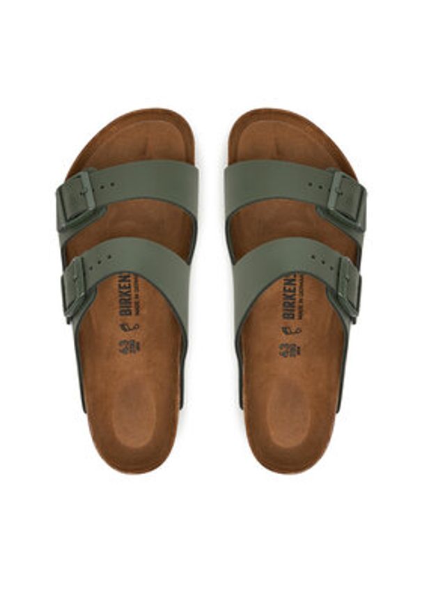 Birkenstock Klapki Arizona 1029165 Zielony. Kolor: zielony. Materiał: skóra