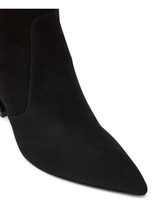 Stuart Weitzman Botki Vinnie Bootie SJ450 Czarny. Kolor: czarny. Materiał: zamsz, skóra