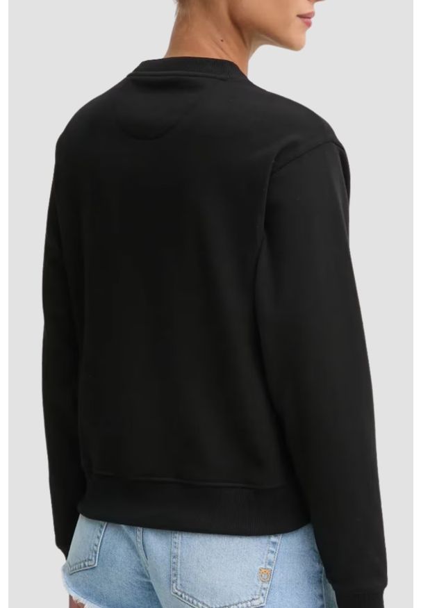 Guess - GUESS Czarna bluza damska Love. Kolor: czarny