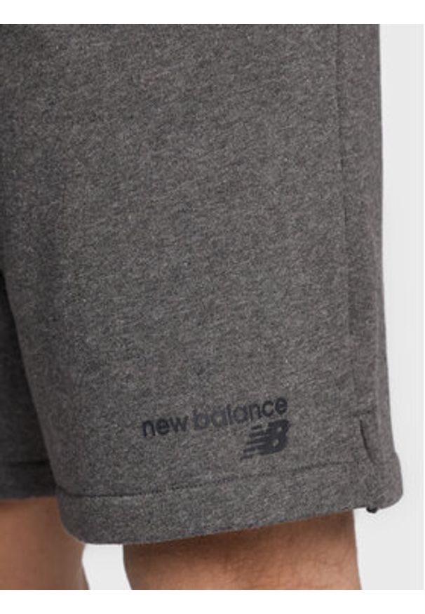 New Balance Szorty sportowe MS11903 Szary Relaxed Fit. Kolor: szary. Materiał: bawełna. Styl: sportowy