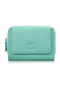 PAOLO PERUZZI - Portfel damski skórzany błękitny duży w orientacji poziomej z RFID Paolo Peruzzi SL-07-CB. Kolor: niebieski. Materiał: skóra #1