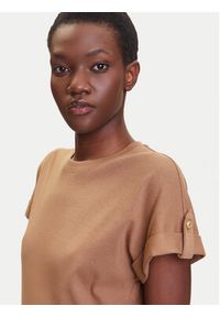 TOMMY HILFIGER - Tommy Hilfiger Sukienka codzienna Modern Cody WW0WW46711 Brązowy Regular Fit. Okazja: na co dzień. Kolor: brązowy. Materiał: bawełna. Typ sukienki: proste. Styl: casual #4