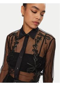 Pinko - PINKO Koszula 103474 A1UW Czarny Regular Fit. Kolor: czarny. Materiał: syntetyk #2