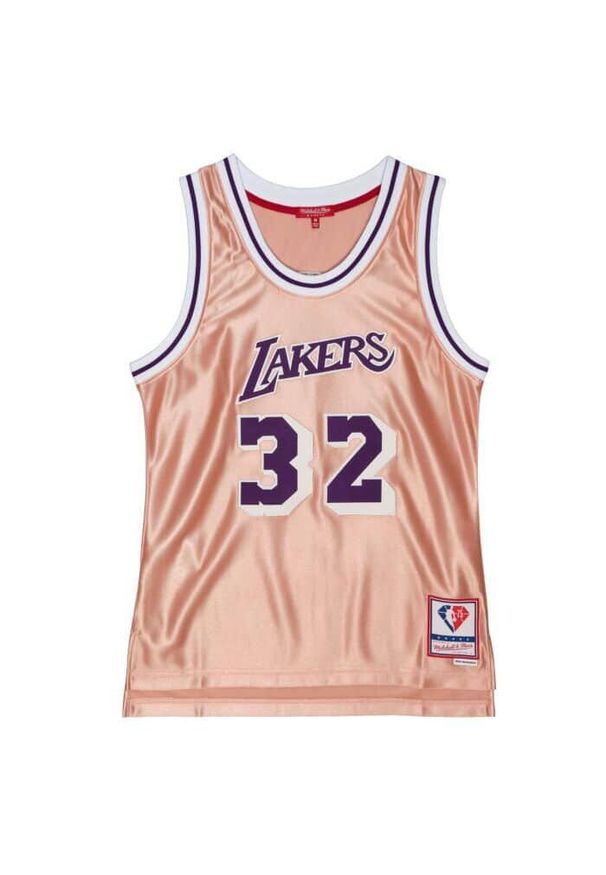 Mitchell & Ness - Koszulka kobieca NBA Los Angeles Lakers Magic Johnson. Kolor: różowy. Sport: koszykówka