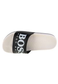 BOSS - Klapki Boss Sandals J29275-09B białe czarne. Kolor: biały, wielokolorowy, czarny. Materiał: guma, syntetyk #2
