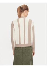 Vero Moda Sweter Gold New Art 10311357 Beżowy Regular Fit. Kolor: beżowy. Materiał: syntetyk