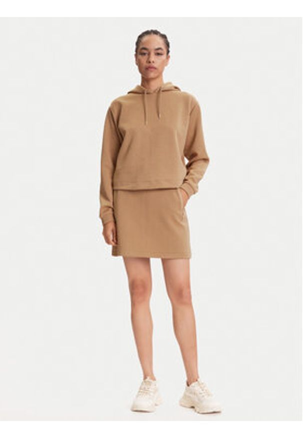 Guess Spódnica mini V5YD03 KBSL2 Brązowy Regular Fit. Kolor: brązowy. Materiał: syntetyk