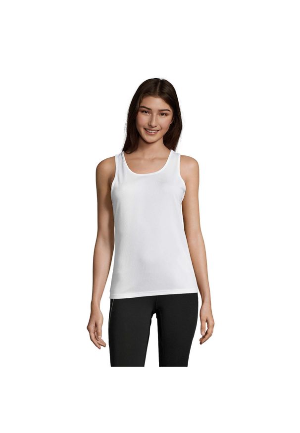 SOL'S - Damski Sportowy Podkoszulek. Kolor: biały. Styl: sportowy