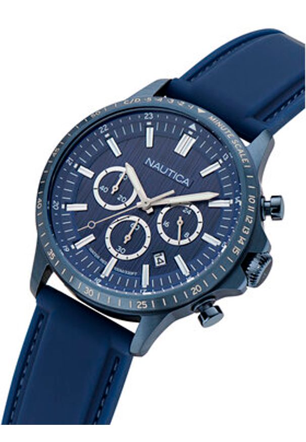 Nautica Zegarek Everyday Chronograph NAPBOS503 Granatowy. Kolor: niebieski