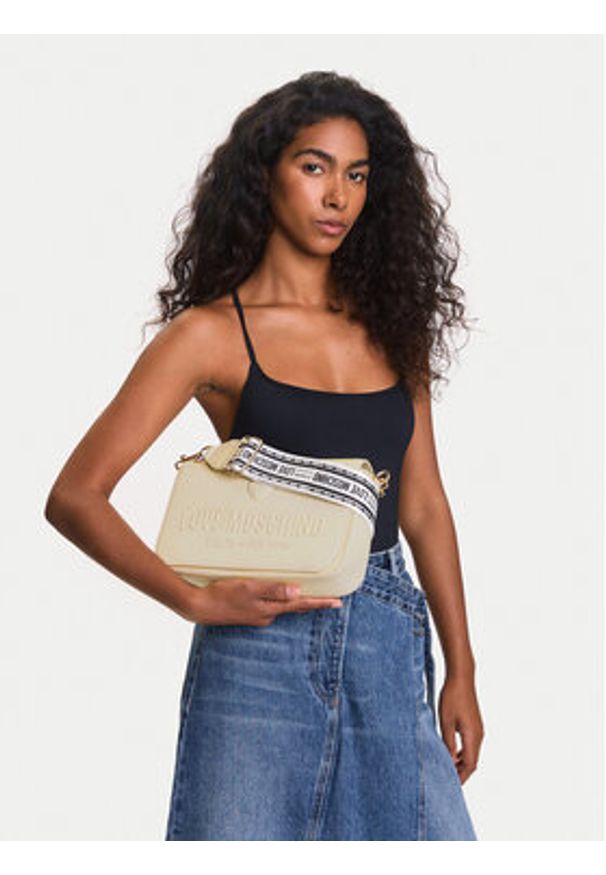 Love Moschino - LOVE MOSCHINO Torebka JC4221PP0MKF0110 Écru. Materiał: skórzane