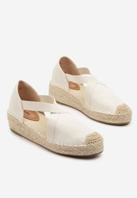 Renee - Beżowe Espadryle w Stylu Boho Orrivine. Okazja: na co dzień. Kolor: beżowy. Materiał: jeans, skóra. Sezon: lato. Obcas: na koturnie. Styl: boho