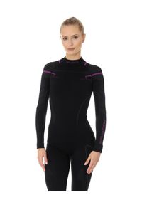 Termoaktywna damska bluza narciarska Brubeck Thermo. Kolor: wielokolorowy, różowy, czarny. Materiał: poliamid, elastan. Sport: narciarstwo