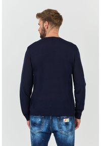 Armani Exchange - ARMANI EXCHANGE Granatowy męski sweter Jumpers, Rozmiar XL. Kolor: niebieski #6