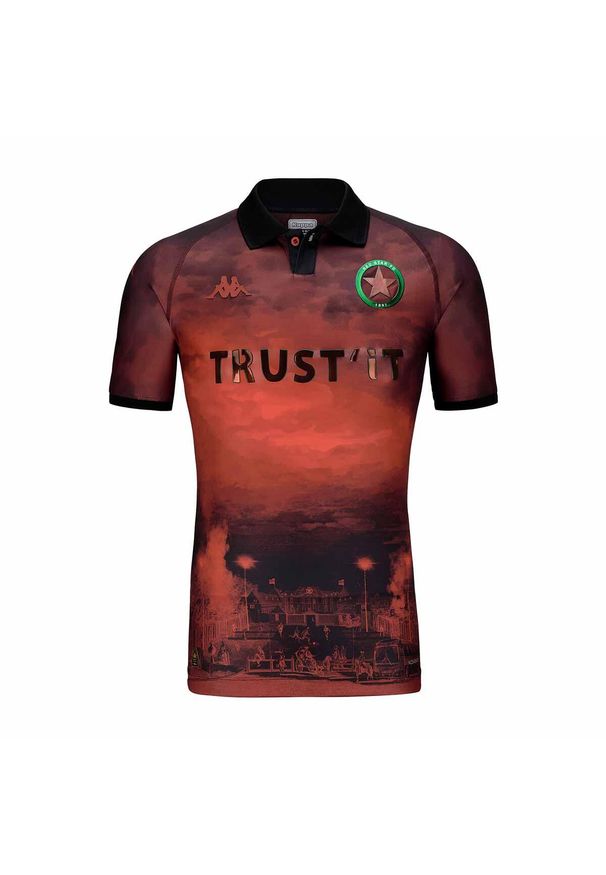 Kappa - Koszulka wyjazdowa Red Star FC Kombat Pro 2024/25. Kolor: czerwony. Sport: piłka nożna