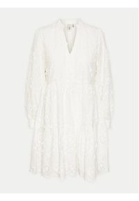 YAS Sukienka letnia Menusa 26033229 Biały Regular Fit. Kolor: biały. Materiał: bawełna. Sezon: lato #2