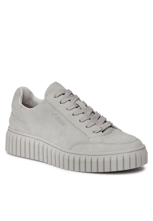 Sneakersy s.Oliver 5-23645-41 Light Grey 210. Kolor: szary. Materiał: skóra