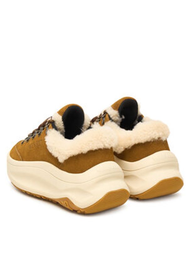 Moon Boot Sneakersy Moon247 City Shearling 80D2490040 Brązowy. Kolor: brązowy. Materiał: zamsz, skóra