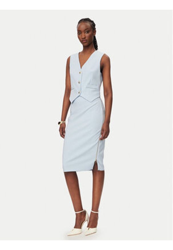 Rinascimento Spódnica ołówkowa CFC0127985003 Błękitny Slim Fit. Kolor: niebieski. Materiał: syntetyk