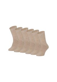 HEAT KEEPER - Damskie Skarpety Termiczne Heatkeeper - 4 Pary - Beżowy Melanż. Kolor: beżowy. Materiał: akryl, elastan, nylon. Wzór: melanż. Sport: narciarstwo #1