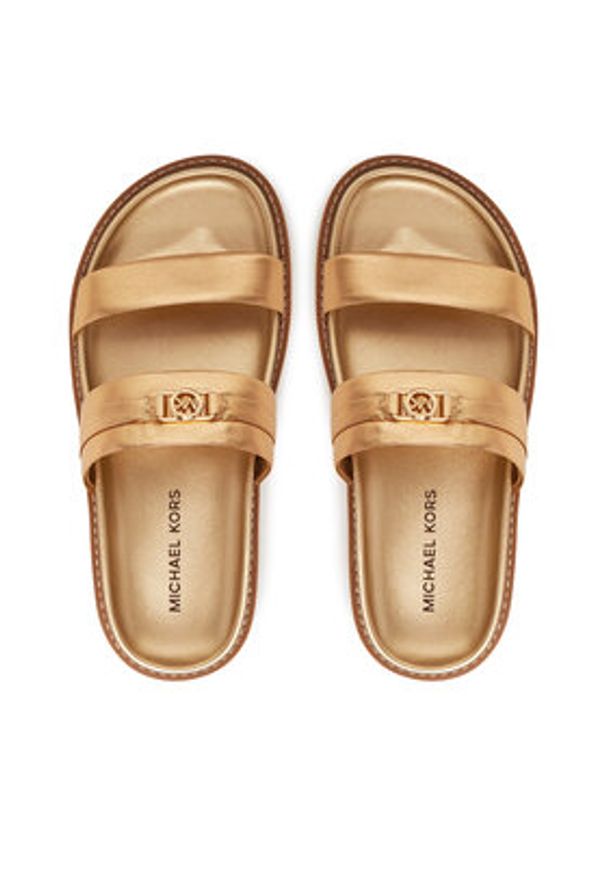 MICHAEL Michael Kors Klapki Mandy 40S5MAFS1M Złoty. Kolor: złoty. Materiał: skóra