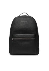 TOMMY HILFIGER - Tommy Hilfiger Plecak Th Business Leather Backpack AM0AM13641 Czarny. Kolor: czarny. Materiał: skóra