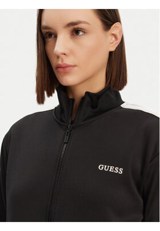 Guess Bluza V5GQ18 KCRU2 Czarny Regular Fit. Kolor: czarny. Materiał: syntetyk