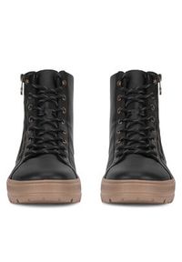 Rieker Trzewiki N0031-00 Czarny. Kolor: czarny. Materiał: materiał #4