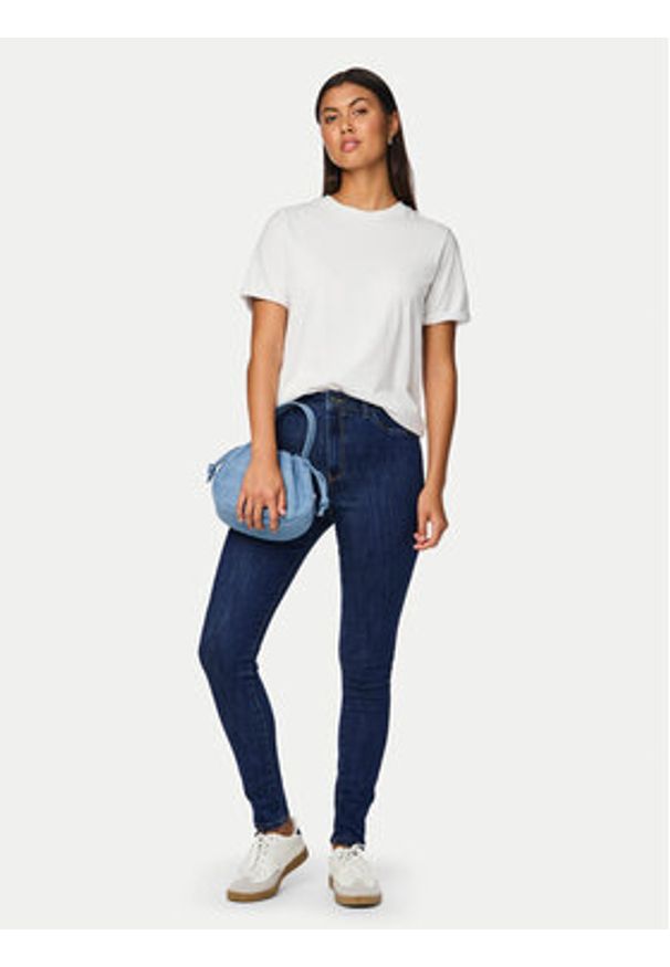 Pieces Jeansy Dea 17151022 Granatowy Skinny Fit. Kolor: niebieski