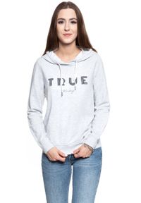 Mustang - BLUZA MUSTANG Bella H Embroidery Light grey melange 1008016 4141. Wzór: nadruk #3